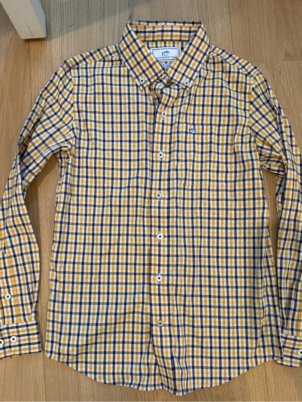 Southern Tide Boys Intercoastal Plaid Shirt Medium 8–10